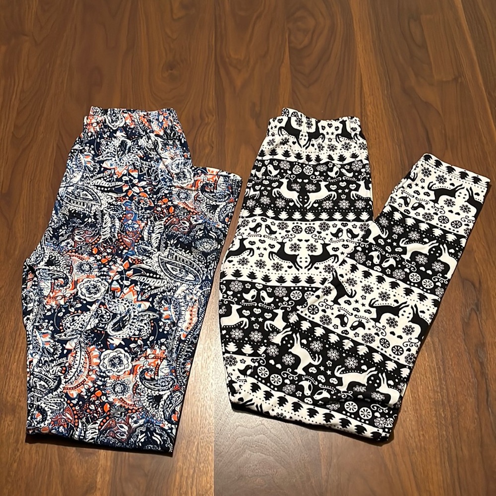 2 Pairs of Christmas Loungewear Pants.  One size.